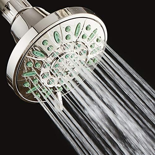 AquaDance Antimicrobial/Anti-Clog High-Pressure 6-setting Shower Head, Microban Nozzle Protection from Growth of Mold
