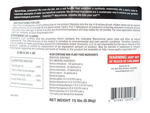 GreenGro Granular Plus Myco All-in-One Fertilizer with Kelp | Humic Acid, Organic Root Stimulator, Plant Food, Mycorrhizae, Indoor & Outdoor Gardens