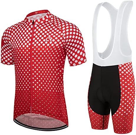Coconut Ropamo CR Men's Cycling Jersey Set Road Bike Jersey Zipper Pocket Short Sleeves Cycling Kits Bib Shorts 3D Padded
