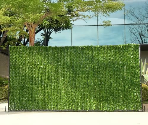 Privacy Fence Screen 4'x10' Hedge Slats for Chain Link, Heavy Duty | Privacy Artificial Grass Garden Fence for Outdoor Wall, Balcony, Patio,Yard, and For Dog Pet Hedge Slat | Heavy Duty