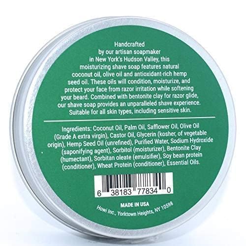 Taconic Lavender Natural Shaving Soap Puck, Rich Lather | Calming lavender aroma pairs with moisturizing natural oils to build rich protective lather for a comfortable wet shave.