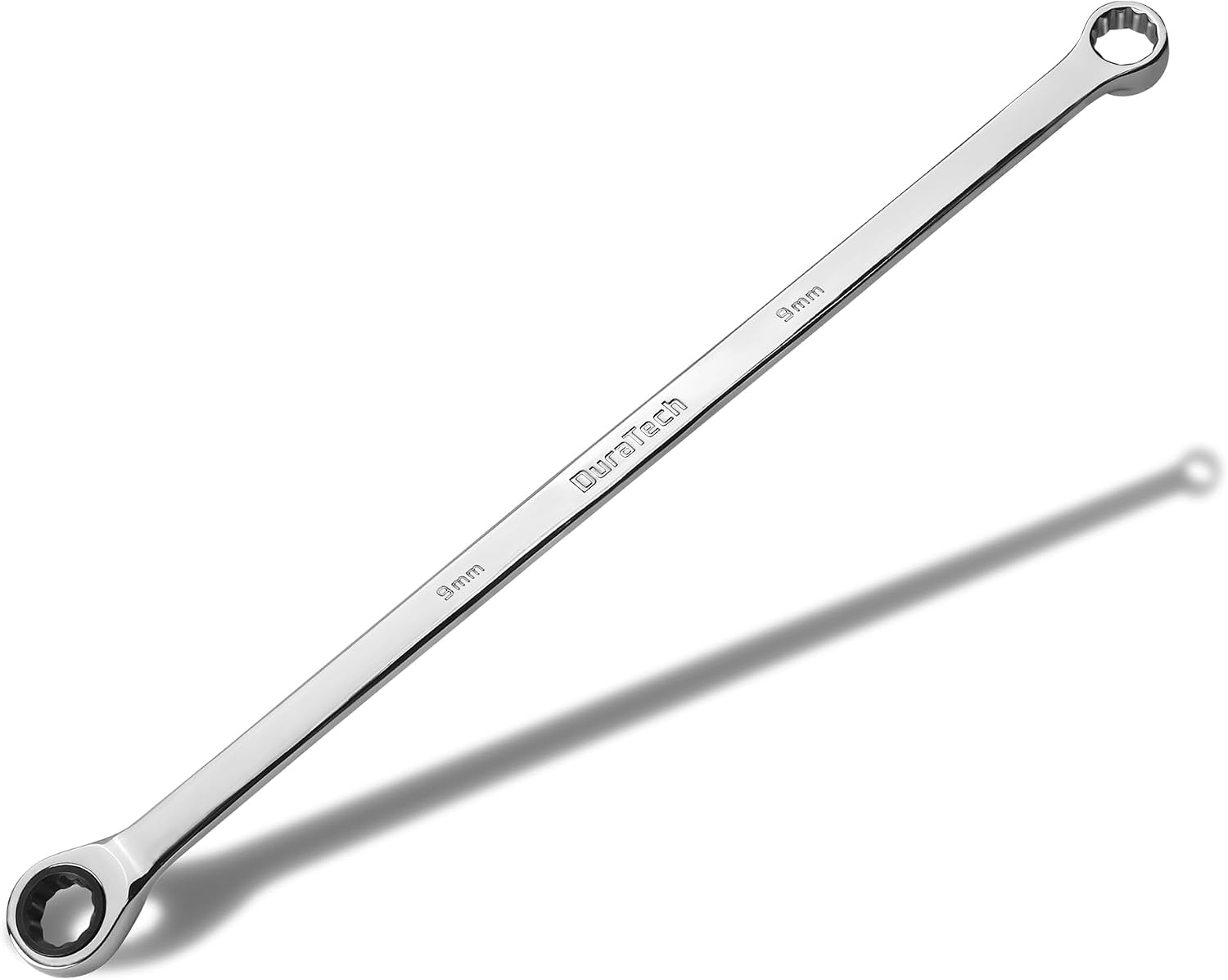 DURATECH Extra Long Ratcheting Wrench Set, Double Box End, Metric, 9-Piece