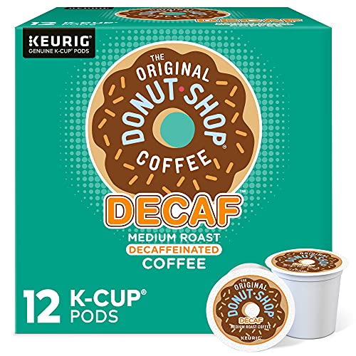 The Original Donut Shop Keurig Single-Serve K-Cup Pods, Decaf Keurig Single-Serve K-Cup Pods, Medium Roast Coffee, 12 Count