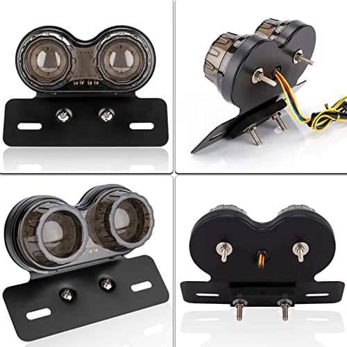 40W 40-LED Motorcycle Tail Light Integrated Driving&Brake Light Turn Signal Lamp With License Plate Bracket for Harley Honda Yamaha Suzuki Kawasaki