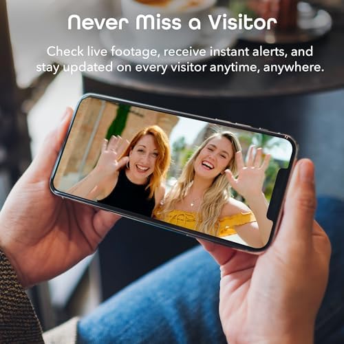 Geeni Smart Video Doorbell, 1080p HD, Motion Detection, Night Vision, Two-Way Audio, Weather-Resistant, Wired Installation