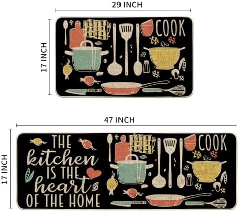 Artoid Mode The Kitchen is The Heart of The Home Kitchen Mats Set of 2