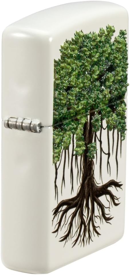 Zippo Tree of Life Pocket Lighter - Refillable Flip-Top Windproof Lighters - Spiritual and Symbolic Design Pocket Lighters - Luxury Metal Lighter Made in USA