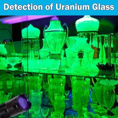HQRP Powerful 365nm 3 Watt LED Flashlight Blacklight for Rocks, Stones, Illumination, Detection of Uranium, Vaseline, Depression Glass