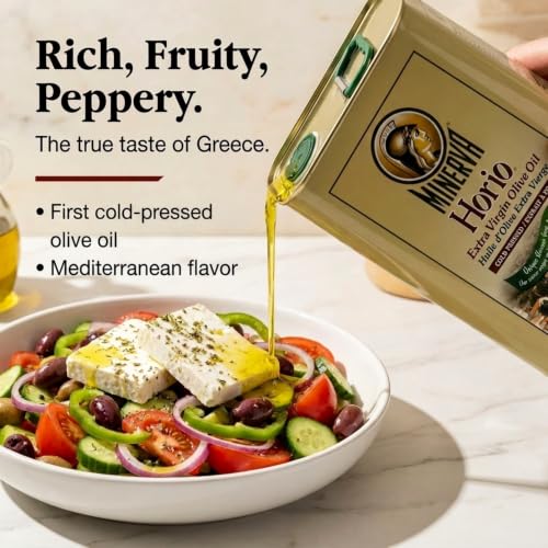 Horio Greek Olive Oil Extra Virgin Cold Pressed Organic, Perfect for Salads and Marinades, Frying Oil