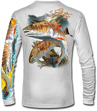 Men’s “Redfish” Comfortable Fishing Shirt-UPF 50+ Xtreme-Tek Interlocking Fabric, Quick-Dry, Ideal for Anglers (JM012)