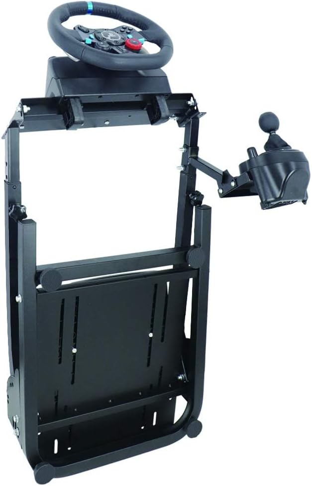 Racing Wheel Stand, Height Adjustable & Foldable Steering Wheal Stand Compatible with Logitech G25,G27,G29,G920 Gaming Cockpit