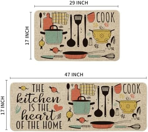 Artoid Mode The Kitchen is The Heart of The Home Kitchen Mats Set of 2