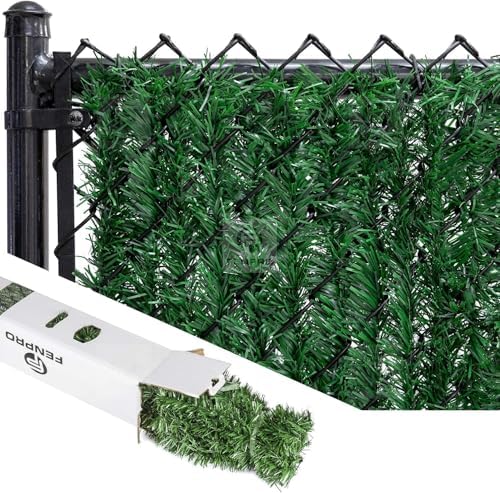 Privacy Fence Screen 4'x10' Hedge Slats for Chain Link, Heavy Duty | Privacy Artificial Grass Garden Fence for Outdoor Wall, Balcony, Patio,Yard, and For Dog Pet Hedge Slat | Heavy Duty