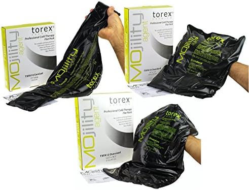 Torex Mojility - Hot and Cold Therapy Flat Pack - Reusable Gel Ice Pack (Cervical Black 2 x 6.5).