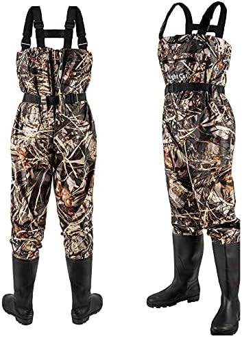 Night Cat Fishing Waders for Men Women Waterproof Hunting Chest Wader with Bootfoot Belt Breathable Lightweight Size 6 to 14