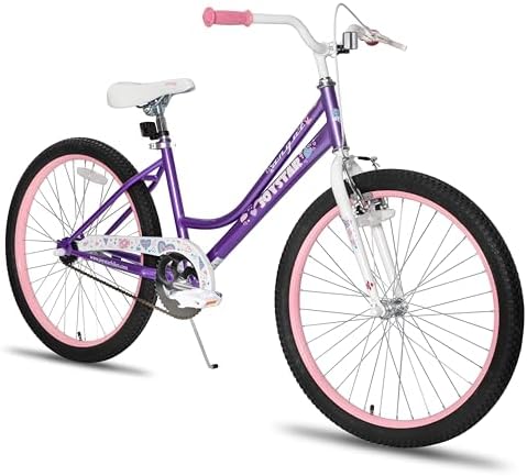 JOYSTAR Angel Girls Bike for Toddlers and Kids Ages 2-12 Years | 12-20 Inch Kids Bike with Training Wheels & Basket, 20 24“ Bicycle with Kickstand