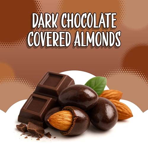 Dark Chocolate Covered Almonds, Classic Chocolate Covered Nuts, 2 Lb Bag