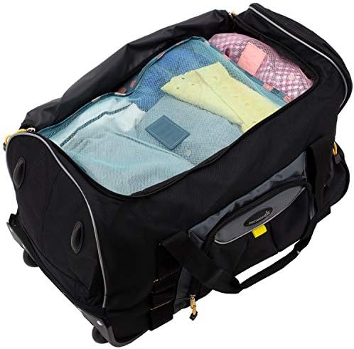 TPRC Sierra Madre Duffel Bag, Black, 30" Rolling