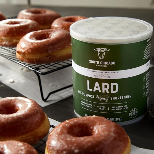 South Chicago Packing Traditonal LARD Shortening, 42 Ounces, Specialty Baking Shortening and Cooking Fat