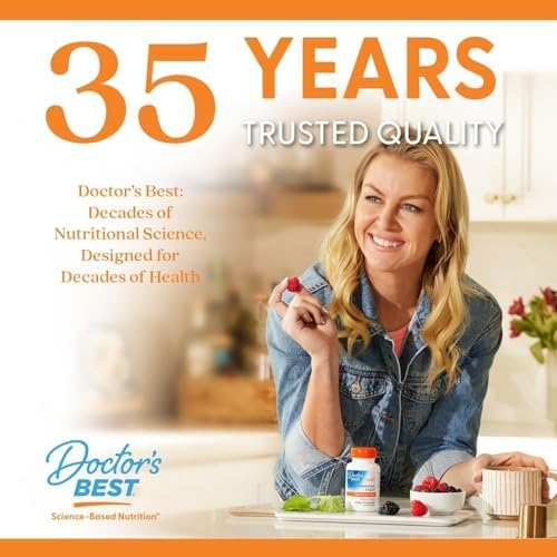 Doctor's BEST Glucosamine Chondroitin MSM - Joint Health Support Supplement for Women & Men, Nutritional Support for Joint Strength, Hair, Skin, & Nails, Gluten Free, Non GMO - 240 Capsules
