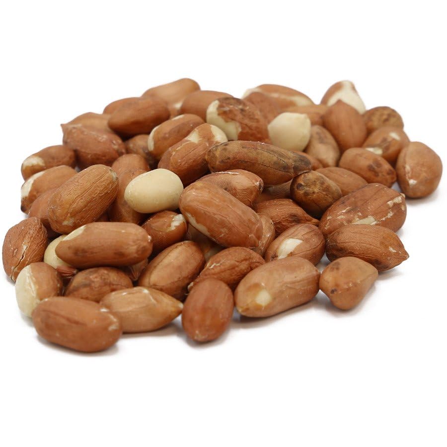 Raw Red-Skin Peanuts, Shelled, Jumbo Runner, Bulk 30 Pound Box, Unsalted Peanuts Great For Trail Mix and Cooking