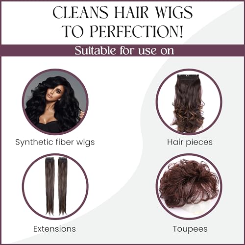 Non Static Shampoo for Synthetic & Human Hair Wigs, Hairpieces - 8 Fl Oz