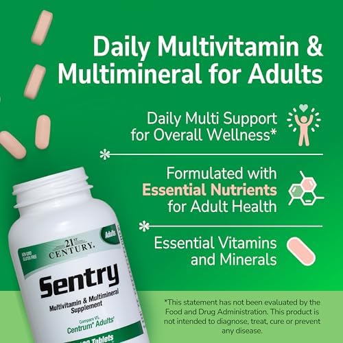 21st Century One Daily Women's 50+ Multivitamin Tablets, 100 Count | Complete Daily Multivitamin, Compare VS. One A Day® Women's 50+, Women Over 50 with Memory, Bone Strength, Everyday Wellness