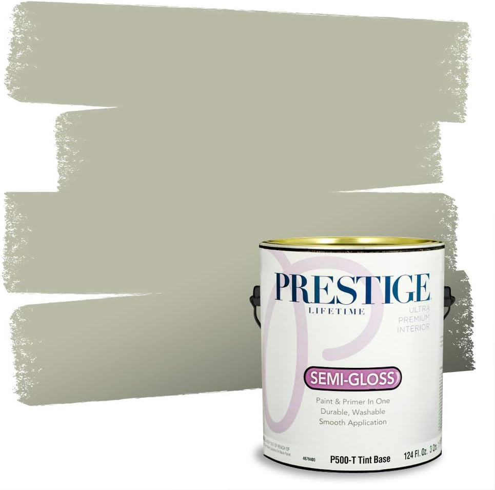 PRESTIGE Paints Exterior Paint and Primer In One, 1-Gallon, Flat, Comparable Match of Sherwin Williams* Coastal Plain*