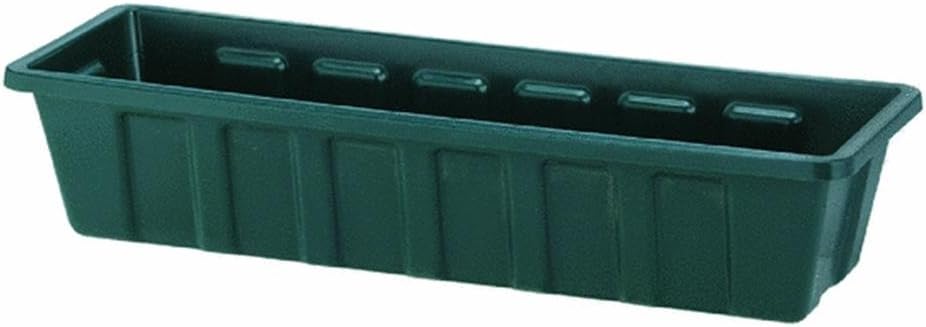 Root & Vessel Poly-Pro Plastic Flower Box Planter, White, 30-Inch