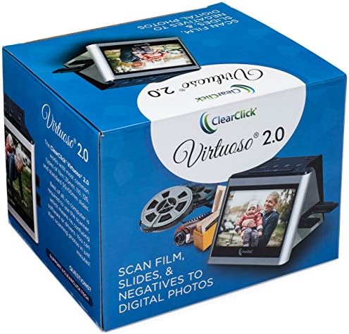 ClearClick Virtuoso 2.0 (Second Generation) 22MP Film & Slide Scanner with Extra Large 5" LCD Screen - Convert 35mm, 110
