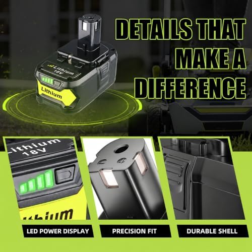2 Pack 7.0Ah P108 Replacement for Ryobi 18V Battery High Performance Li-ion