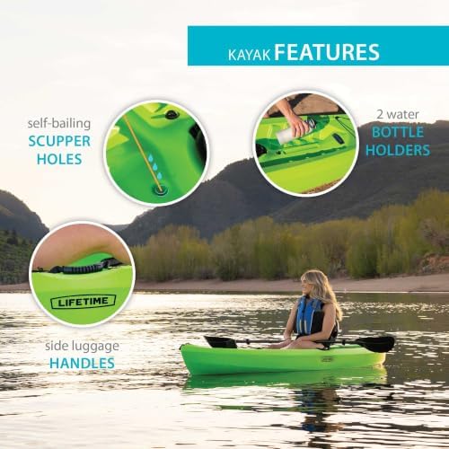Lifetime Tahoma 100 Sit-On-Top Fishing Kayak, Paddle Included