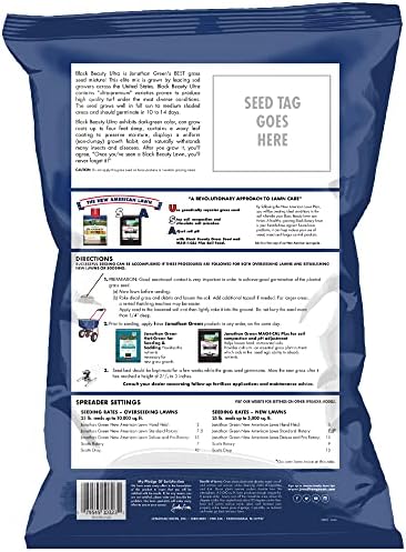 Jonathan Green (10323) Black Beauty Ultra Grass Seed - Cool Season Lawn Seed (25 lb)