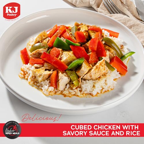 KJ Poultry Kosher Ready Meals - (6 Pack Divine Variety - Beef & Chicken) Prepared Entree Fully Cooked