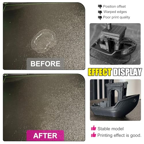 3D Printer Adhesive Glue, 7oz Strong Grip Reduces Warping for PLA, ABS, ASA, PETG Filament & No Residue 3D Printing Glue