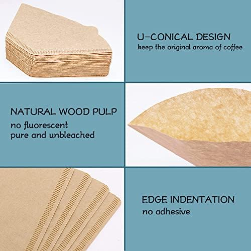 YQL #4 Cone Coffee Filters, 200 Count Paper Filters for Ninja Coffee Makers