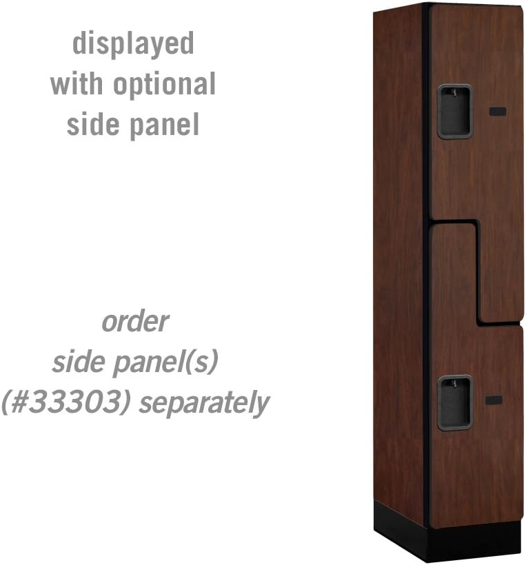 Salsbury Industries Double Tier 'S' Style Designer Wood Locker, Mahogany, 5' 3" x 15"