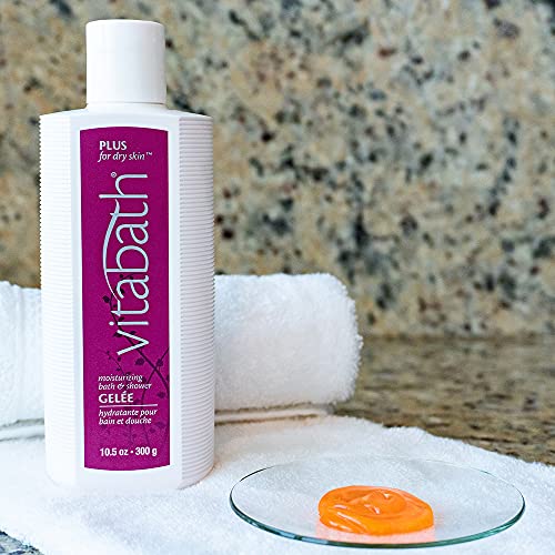 Vitabath Plus For Dry Skin Moisturizing Bath & Shower Gel Wash Nourishing Replenishing Oils Deeply Hydrate & Soothe Dryness - Body Cleanser Skin