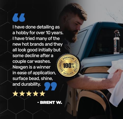 Nexgen Ceramic Spray Silicon Dioxide, Easy to Apply Ceramic Coating Spray for Cars, 16 oz | Professional-Grade Protective Sealant Polish for Cars, RVs
