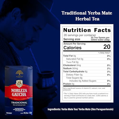Nobleza Gaucha Yerba Mate Herbal Tea with Sterm | Traditional Argentina Brew USA-Specific Packaging 2.2 lbs - 3 Packs