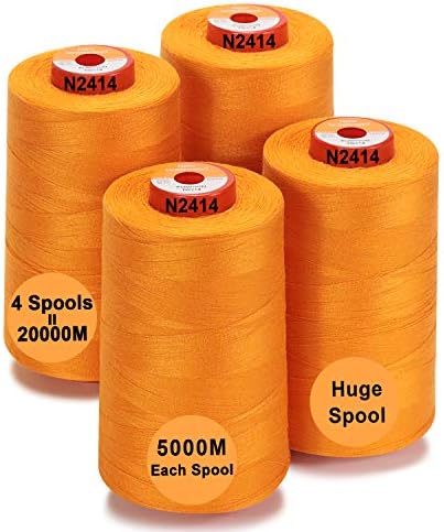 New brothread 4 Large Cones All Purpose Polyester Thread -Cream