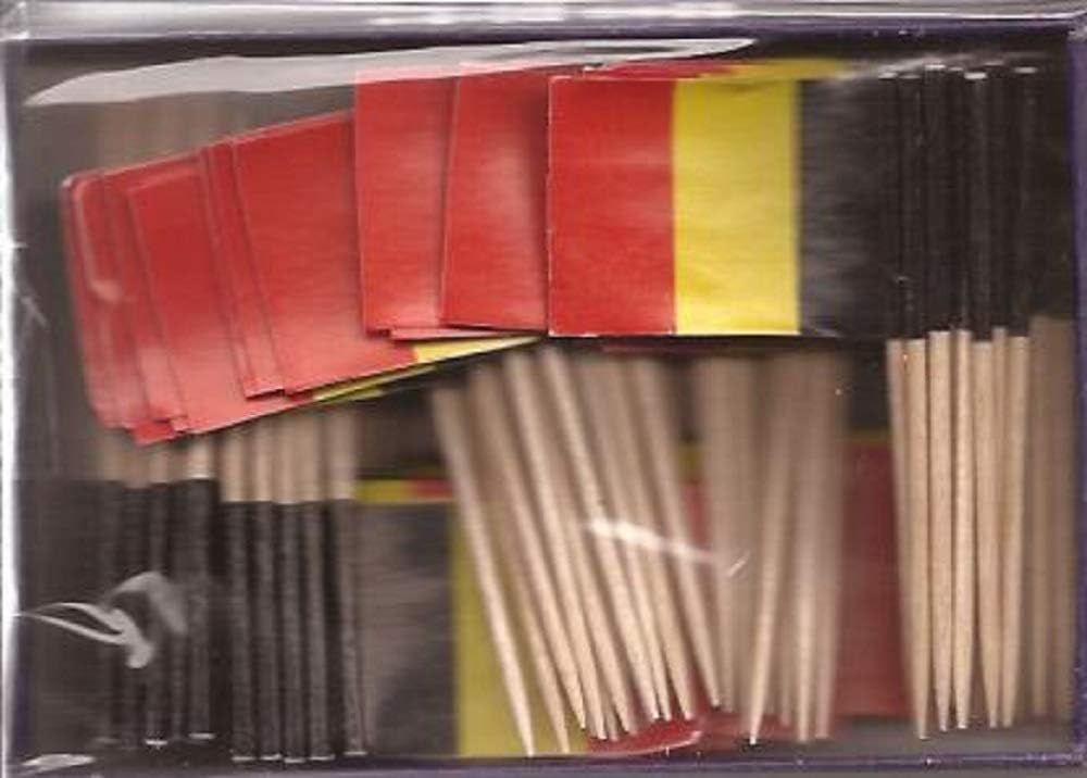 One Box of 100 Nicaragua Toothpick Flags, 100 Small Mini International Flag Cupcake Toothpicks or Cocktail Picks