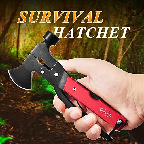 14-in-1 Multitool Camping Axe Hatchet – Essential Camping Gear with Knife, Hammer, Saw, Bottle Opener