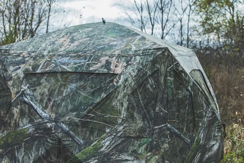 Ameristep Brickhouse Hunting Blind | 3-Person Ground Blind in Mossy Oak Break-Up Country, One Size