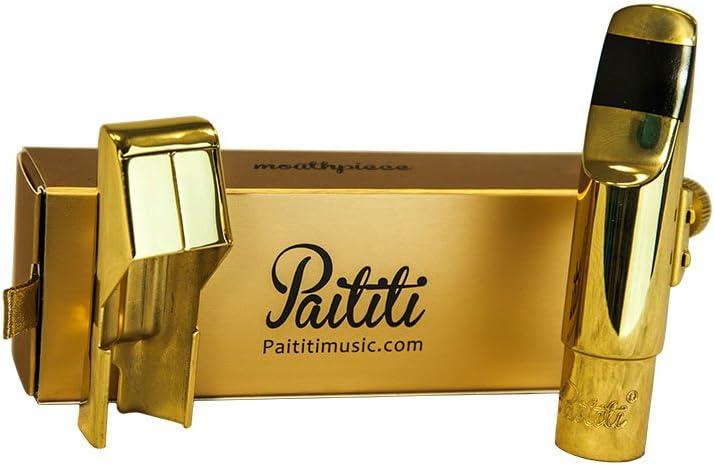 Paititi Professional Gold Plated Alto Saxophone Metal Mouthpiece #6