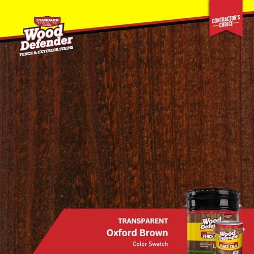 Wood Defender Transparent Fence Wood Stain and Seal in One, Oil-Based Penetrating Sealer, Professional-Grade, Long-Lasting