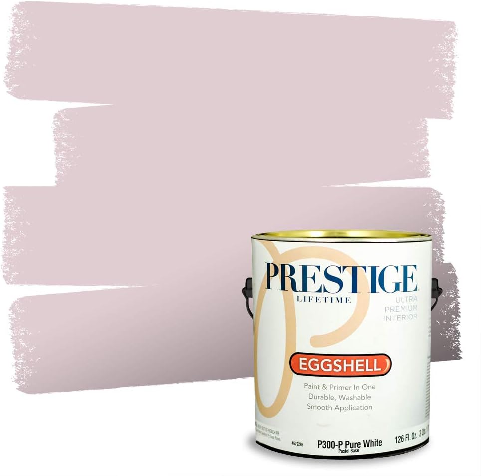 PRESTIGE E500-P-SW6303 Exterior Paint and Primer in One, 1-Gallon, Semi-Gloss, Comparable Match of Sherwin Williams Rose Colored, 1 Gallon, SW17-Rose
