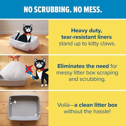 Jonny Cat Heavy Duty Tear-Resistant Litter Box Liners: Scented Jumbo 7ct