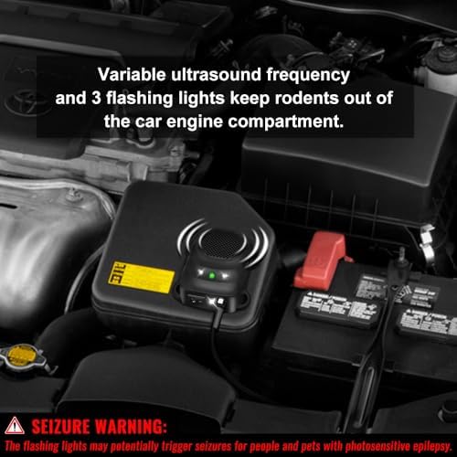 Ultrasonic Under Hood Rodent Repellent for Vehicles, Cars, Trucks & RVs