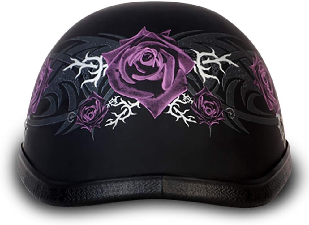 Daytona Helmets Graphics Bicycle Helmets for Men - Novelty Half Helmet with Breathable Liner - Retro Skull Cap – Eagle Headgear with Head Wrap
